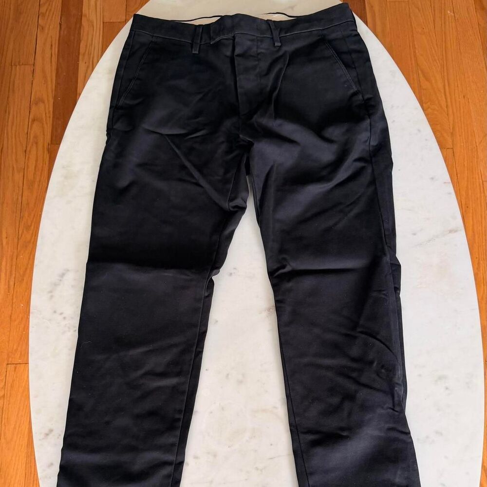 NNO7 No Nationality "Scott" classic slim fit chinos pants in black